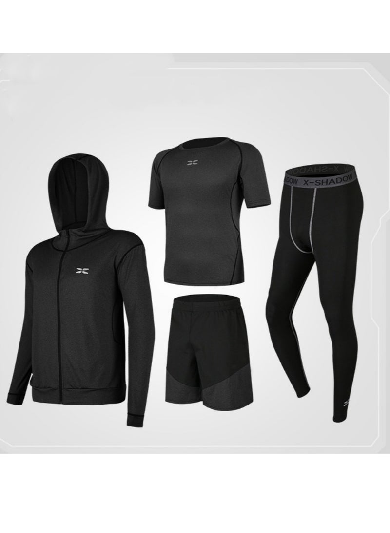 Shadow Men's Fitness Suit Sportswear Quick Drying Set 