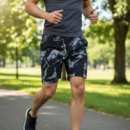 boffi ... Bee-Fits Men's 100% Cotton Shorts Sporty Trendy Regular Daily Use Shorts (in, Alpha, L, Regular, DYE-Shorts-BLK,Mel) - Image 5