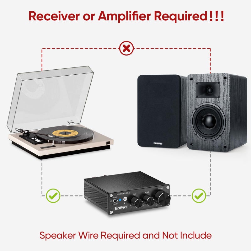 Saiyin Passive Bookshelf Speakers 40WÃ—2 Power, 5" Woofer & 20mm Silk Dome Tweeter Stereo Speakers, Enhanced Vocal Clarity, 4 Î©, Passive Speakers for Home Audio, Receiver or Amplifier Required - Image 5