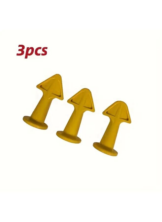 3pcs Green Silicone Caulk Nozzles Epoxy Piston Applicator Tools for Grout Tile Floor Cleaning - Image 2