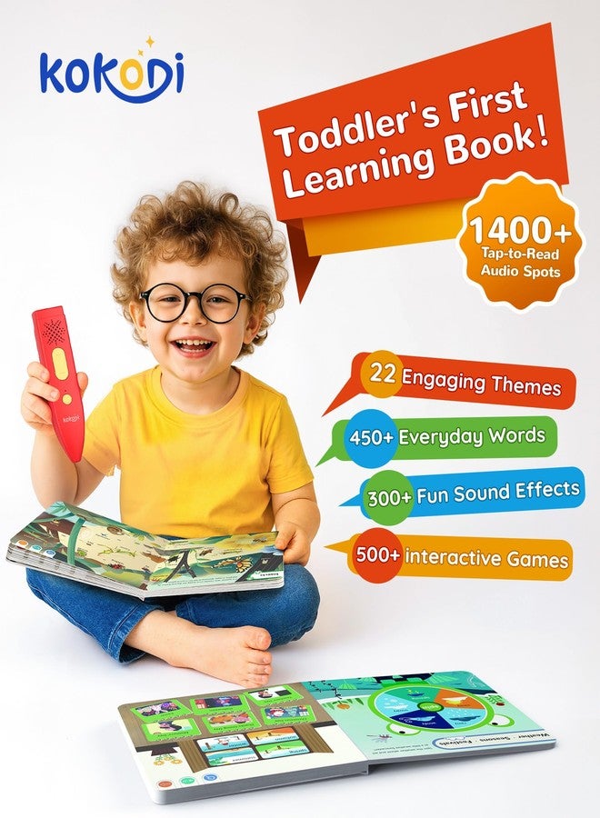 KOKODI Talking Books Sets, Interactive Audio Sound Books Kids Learning Electronic Toys for Boys Girls, Autism Sensory Games, Early Educational Gifts Birthday Gifts for Toddlers Kids Age 2 3 4 5 - Image 2