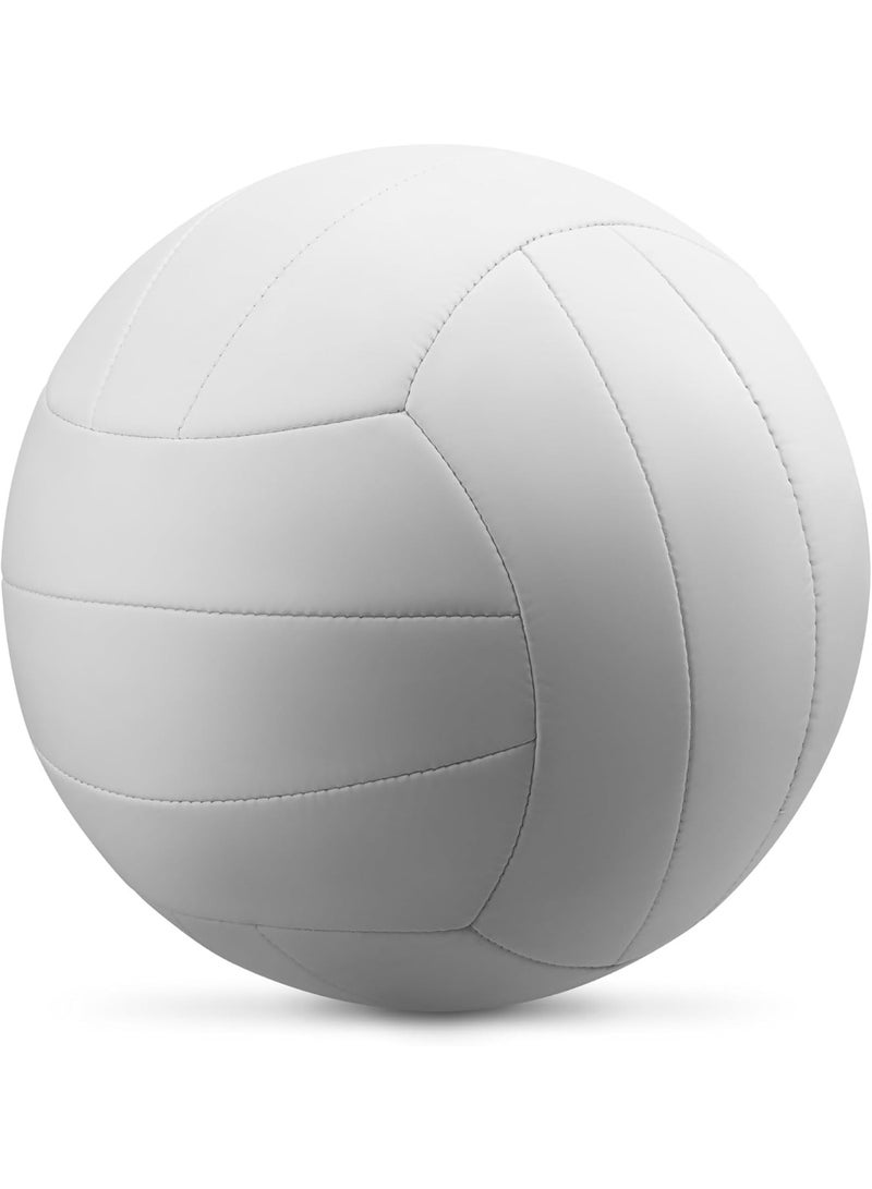 White All-Weather Volleyball, Durable Non-Slip Grip for Better Control, Indoor & Outdoor Play, Balanced Weight, Weatherproof, Fun for All Skill Levels - Image 1