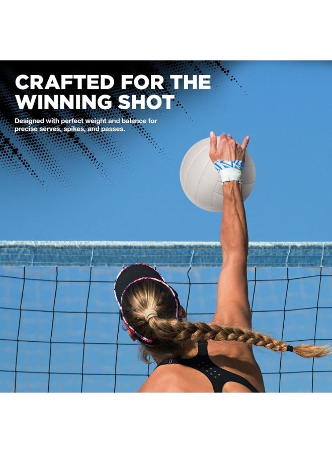 White All-Weather Volleyball, Durable Non-Slip Grip for Better Control, Indoor & Outdoor Play, Balanced Weight, Weatherproof, Fun for All Skill Levels - Image 5