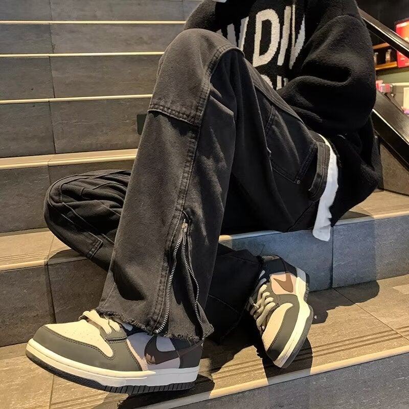 Unisex Classic Denim Jeans Loose Fit Daily Outdoor Wear - Image 2