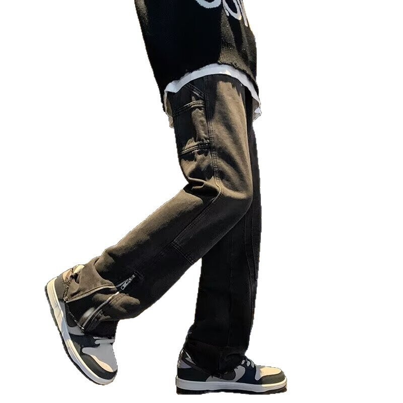 Unisex Classic Denim Jeans Loose Fit Daily Outdoor Wear - Image 5
