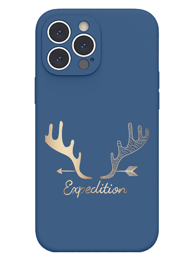 Theodor Protective Slim Fit Case Liquid Silicone Cover with Full Body Protection Anti-Scratch Shockproof Case For iPhone 12 Pro Max Blue  - Expedition - Image 1