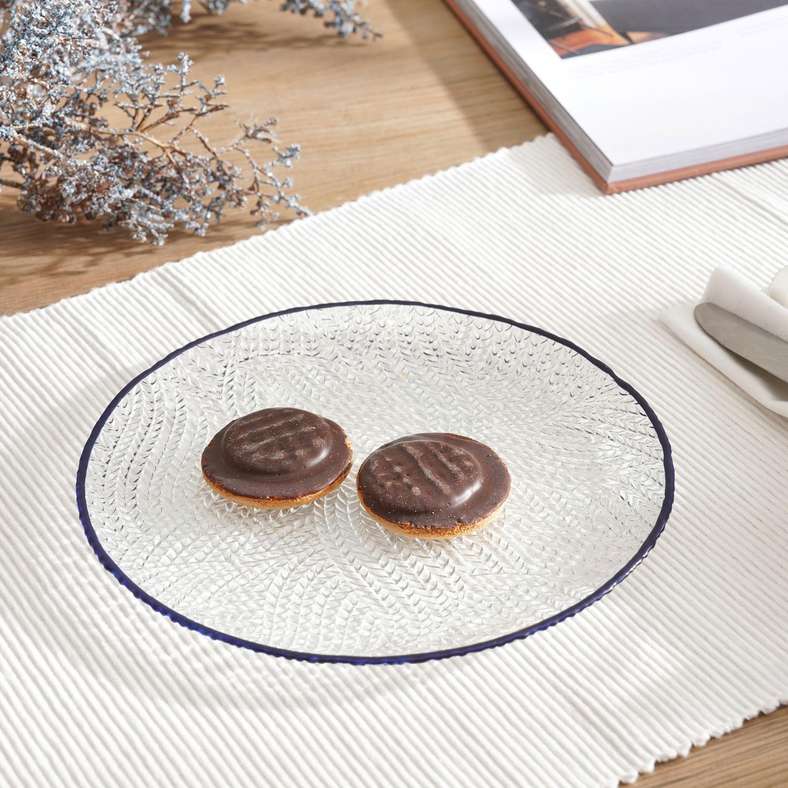 Bella Serving Platter Dia21x1.6cm -Clear Blue
