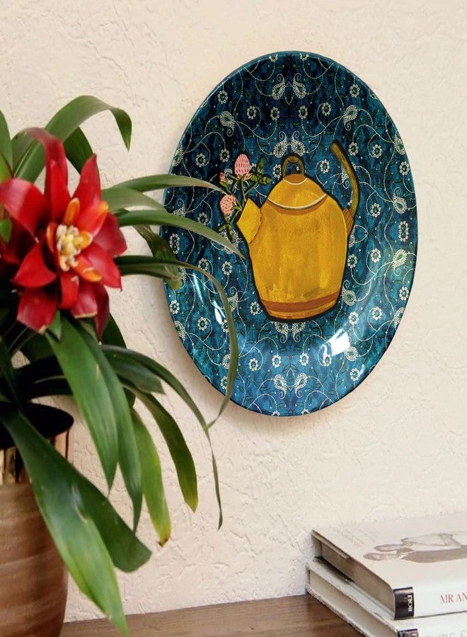 JIKRAA® Amazing Art Ceramic Decorative Wall Plate/Table Top Plate with Stand and Hook for Hotel, Cafe, Home and Office - Design 7 (10 Inch) - Image 2