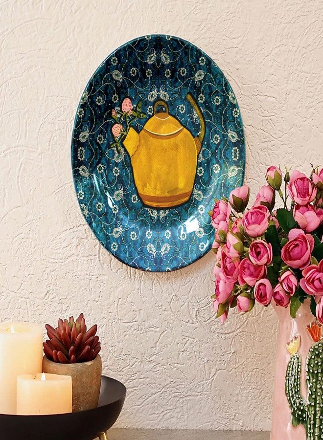 JIKRAA® Amazing Art Ceramic Decorative Wall Plate/Table Top Plate with Stand and Hook for Hotel, Cafe, Home and Office - Design 7 (10 Inch) - Image 1