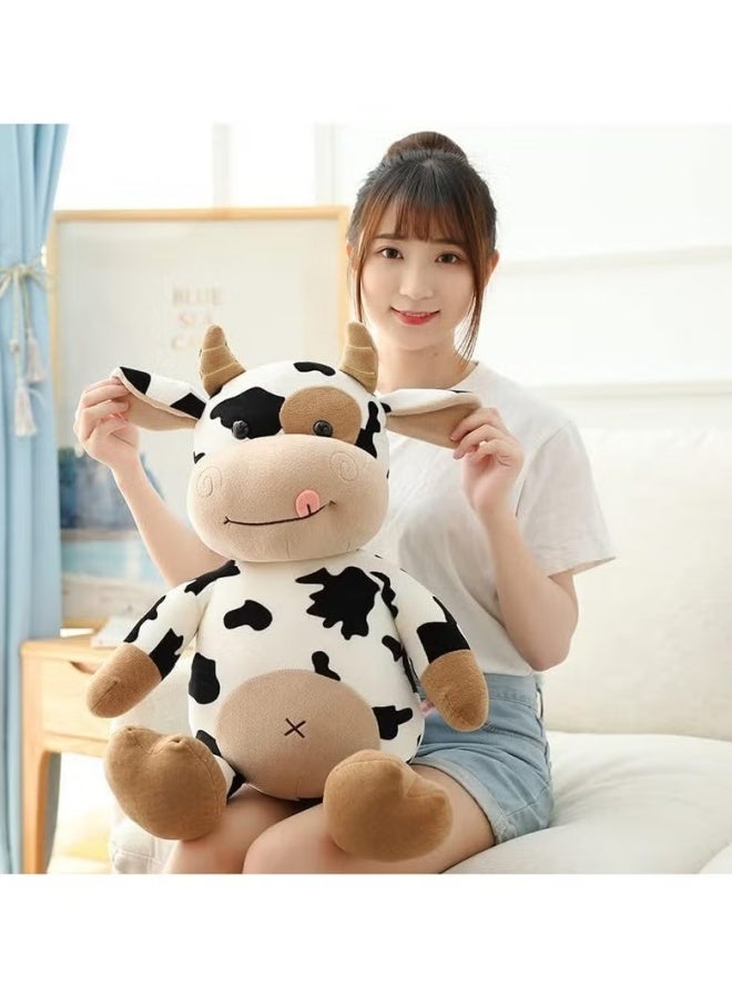 Cow Plush Toy | Soft Stuffed Animal Plushie Doll, Fluffy Hugging Cushion Pillow, Cute Cartoon Cattle Plush for Kids, Babies & All Ages | Perfect Birthday or Holiday Gift (30 cm) - Multicolor - Image 5