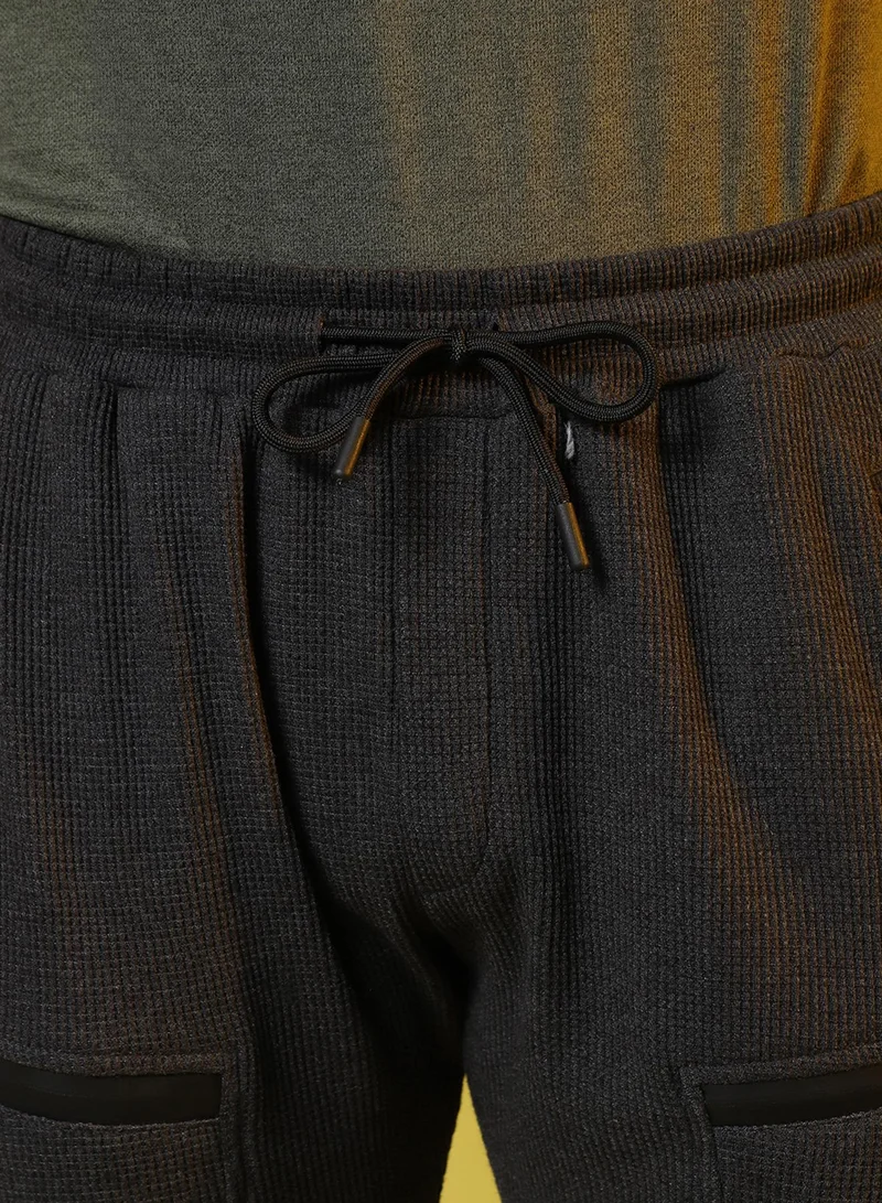 Campus Sutra Men's Solid Charcoal Stylish & Evening Trackpant