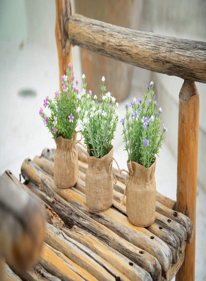 Velener Babys Breath Artificial Flowers in Small Burlap Bag Vases 3Pcs -Gypsophila Faux Flowers Farmhouse Home Coffee Table Bookshelf Office Desk Decorations Kitchen Dining Room Fake Plants Indoor - Image 4