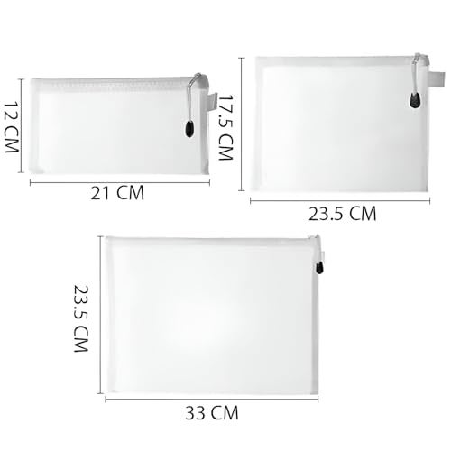 Amillee Transparent Travel Pouches | Clear Makeup Pouch | Small Storage Pouches with Zip | Cosmetic Zipper Pouch | Portable Travel Accessories (Mix 3Pcs) - Image 2
