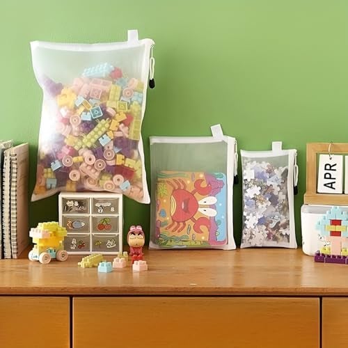 Amillee Transparent Travel Pouches | Clear Makeup Pouch | Small Storage Pouches with Zip | Cosmetic Zipper Pouch | Portable Travel Accessories (Mix 3Pcs) - Image 3
