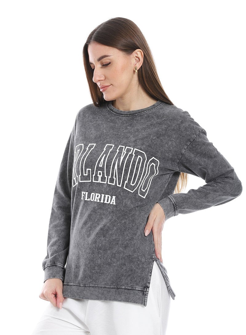 Coctail sweatshirt-8672-grey  - Image 2