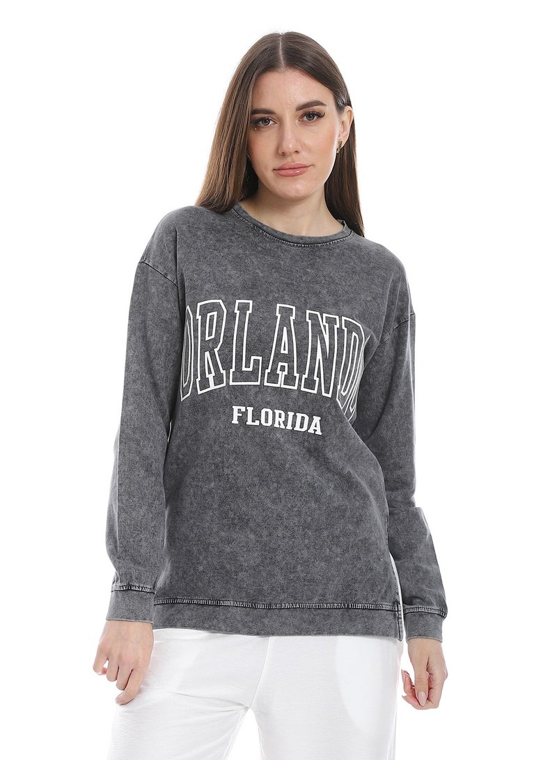 Coctail sweatshirt-8672-grey  - Image 1