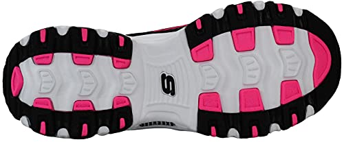 SKECHERS حذاء سنيكرز سكيشرز للنساء D'Lites - مزلق مرن، أسود/وردي فاقع، 6 W US - Image 4