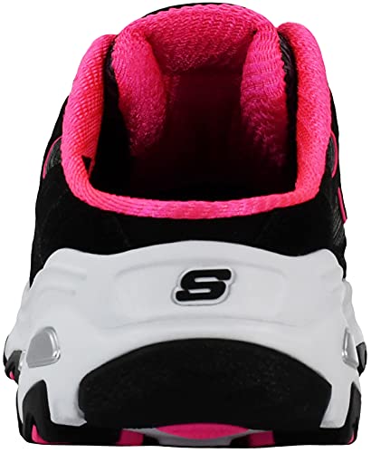 SKECHERS حذاء سنيكرز سكيشرز للنساء D'Lites - مزلق مرن، أسود/وردي فاقع، 6 W US - Image 3