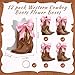 Memorywuu 12 Set Brown Western Cowboy Bow Boots Flower Boxes Centerpiece Boot Shape Gift Boxes Western Party Decoration Vase Centerpiece for Table Boots for Rodeo Birthday Baby Shower Wedding Supplies - Image 4