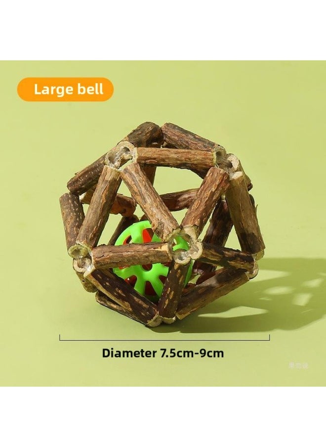 Rabbit Molar Toy To Relieve Boredom, Bite And Vent Grass Ball Pet Little Dwarf Ear-drooping Rabbit Rabbit Snack Play-Color:Exquisite Mint Ball [medium Size]  - Image 5