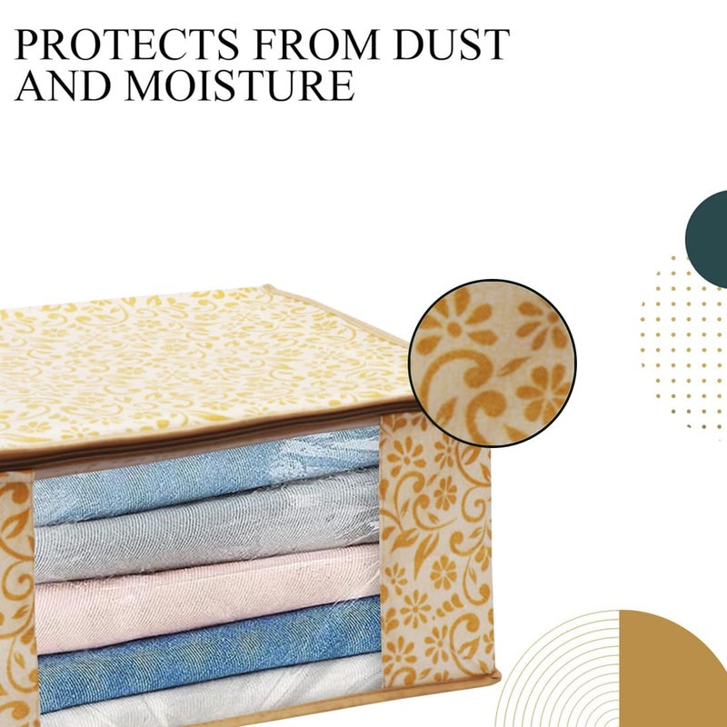 Shaping Fabric Garment Cover Non-Woven 90 GSM with Transparent Window & Double Metal Zipper - Pack of 7 - Image 3