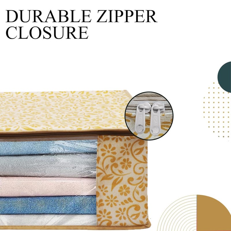 Shaping Fabric Garment Cover Non-Woven 90 GSM with Transparent Window & Double Metal Zipper - Pack of 7 - Image 4