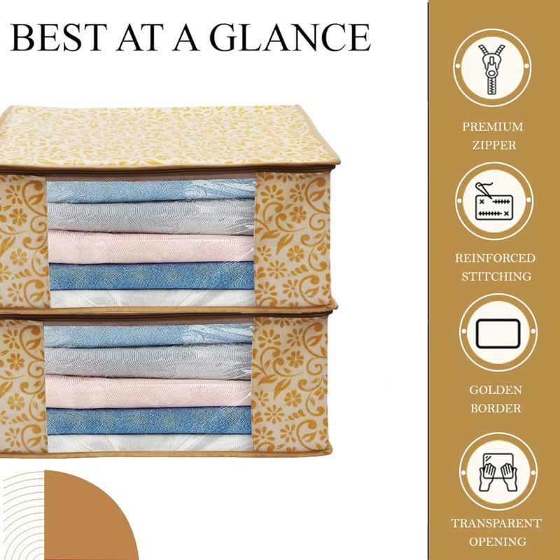 Shaping Fabric Garment Cover Non-Woven 90 GSM with Transparent Window & Double Metal Zipper - Pack of 7 - Image 5