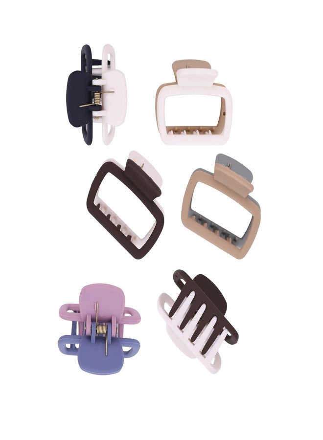 Cart Log CartLog clutcher combo- unique claw clip- unique clutcher- small clutchers for hair- small claw clips for girls- small claw clips for women combo- dual colour claw clip (random colours) (4) - Image 1