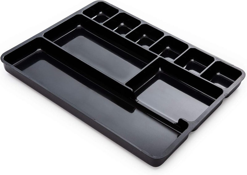Manaloom Desk Drawer Organizer Tray with 9 Storage Compartments - For Home and Office - Drawer Organizers Office, Perfect Organizing Pens, Pencils, Paper Clips, Sticky Notes and all your Supplies - 2 Pack - Image 2