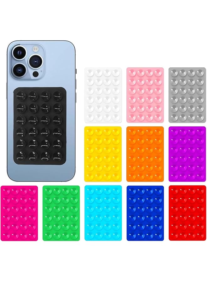 S-TOP 12-Pack Silicone Double Sided Sticky Phone Grip, Case Grippy Suction Holder Cups, Magnetic Mount Cup Pad,For Compatible With iPhone, Android, iPad, Ventosas Para Celular Bulk Packs - Image 1