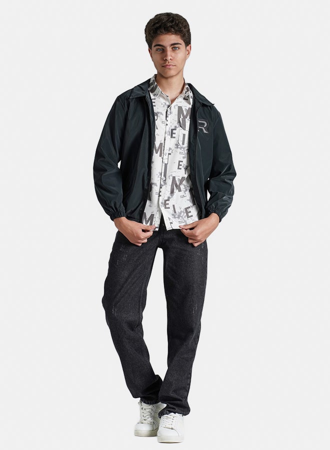 ريمينت جاكيت للاولاد خفيف للربيع اسود - Image 2