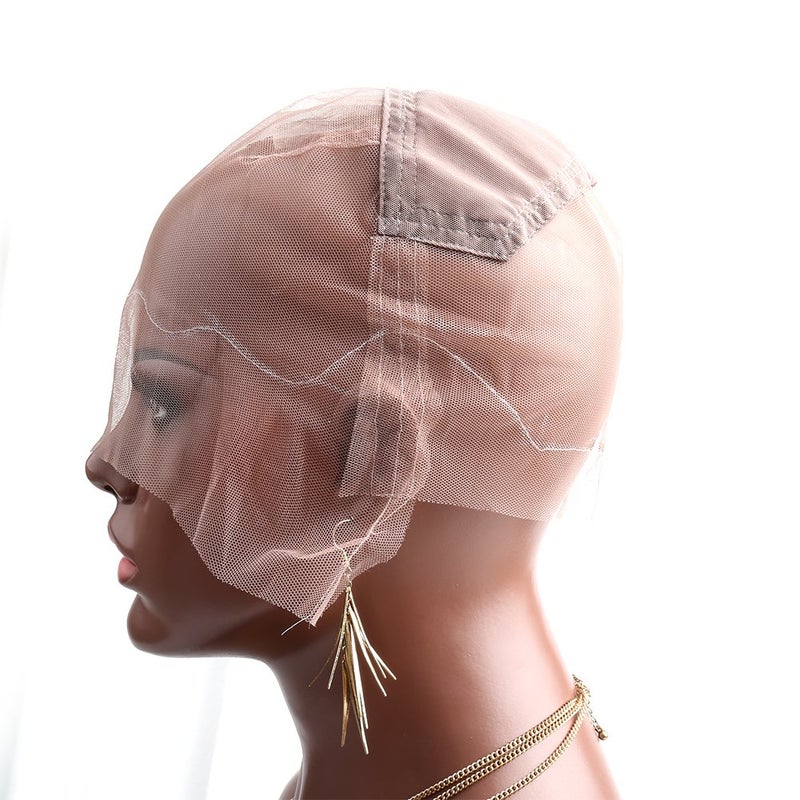 Bella Hair Full Lace Wig Cap with Stretch Panel at Crown for Black Women Making Wigs Medium Size Cap