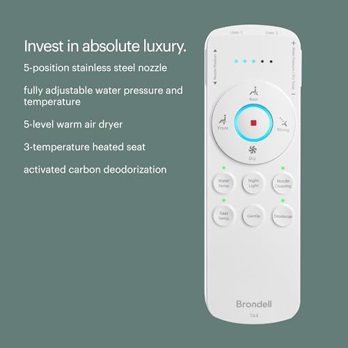 Brondell T44-RW Swash Thinline Electric Bidet Toilet Seat with Oscillating Stainless Steel Nozzle, T44-Thinline - Image 2