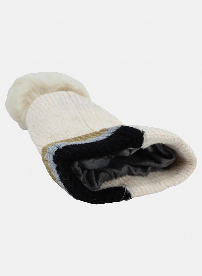 Fancy Unisex Knit Ice Cap – Off-White - Image 3