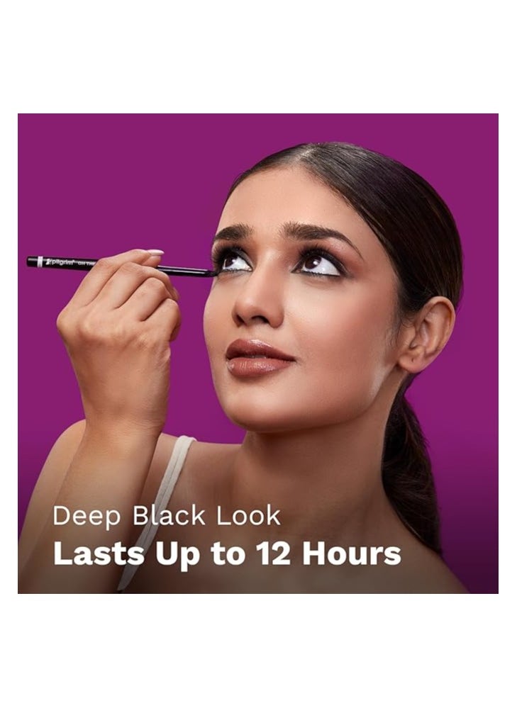PILGRIM pilgrim black mischief kajal smudge waterproof single stroke matte finish pencil lasts up to 12hrs  - Image 2