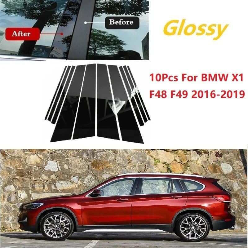 QASULER 10PCS Gloss Black Pillar Posts for BMW X1 - Image 4