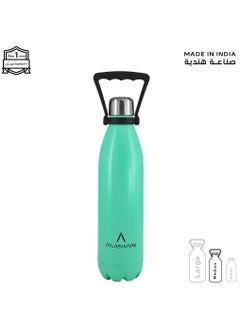 Atlasware Water Bottle with a Capacity of 750 ml, Stainless Steel Water Bottle that keeps Cold for 52 Hours and Keeps Heat for 28 Hours, Lemon Tiffany  - Image 1