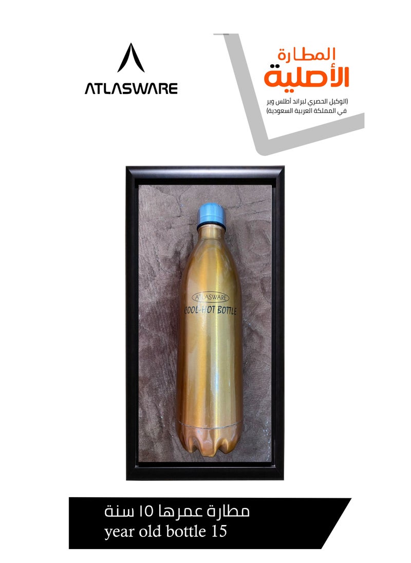 Water Bottle with a Capacity of 750 ml, Stainless Steel Water Bottle that keeps Cold for 52 Hours and Keeps Heat for 28 Hours, Lemon Tiffany