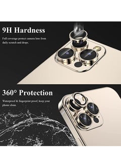 DIGI CORE iPhone 14 Pro Camera Lens Protector Compatible With Apple iPhone Keep Original Camera HD Glass iPhone 14 Pro Max Camera Lens Protector Gold  - Image 2