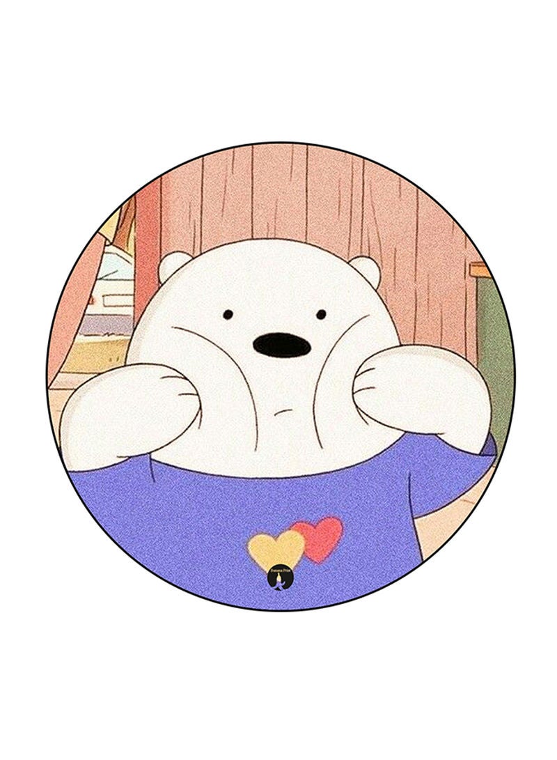 RKN We Bare Bears Printed Mouse Pad Round  Multicolour