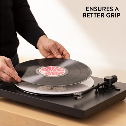 Big Fudge Acrylic Turntable Mat - Static & Vibration Reducing Record Player Slipmat - Vinyl Accessories for Better Grip - Fits All 12" Platter - White - Image 5