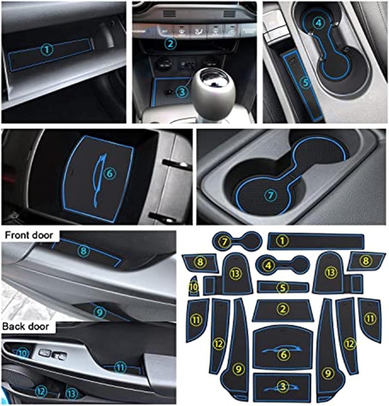 Wivplex Non-Slip Mat Set for Hyundai Kona 2022 - Image 5