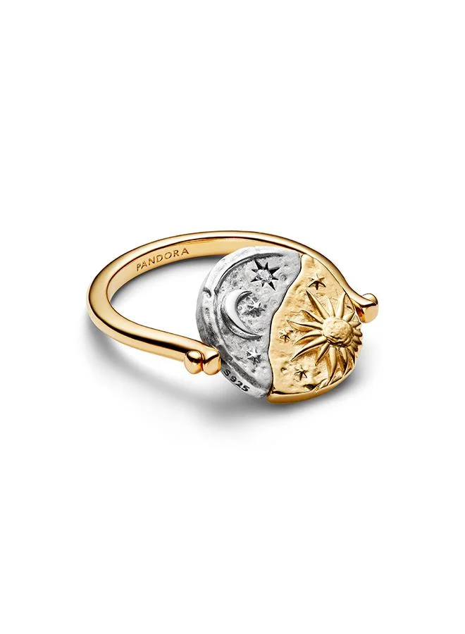 Pandora Sun & Moon Reversible Medallion Ring