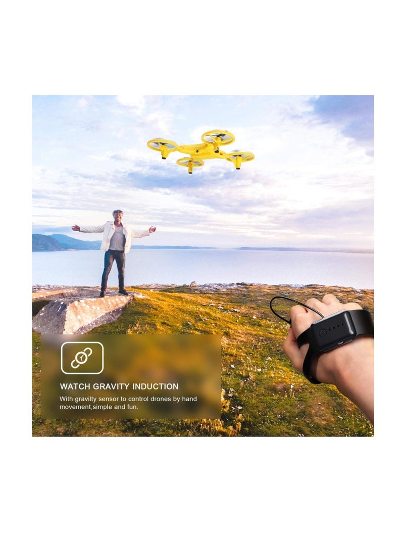 Mini RC Drone, Watch Controller Gesture Hold Quadcopter UAV Performance Gesture Sensing Stable Gimbal G-Sensing Outdoor Toy for Kids