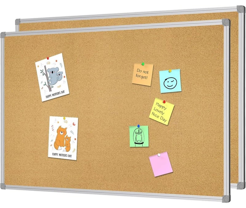Smart Double face cork board 45 * 60 cm ideal for both adults and kids - Image 1