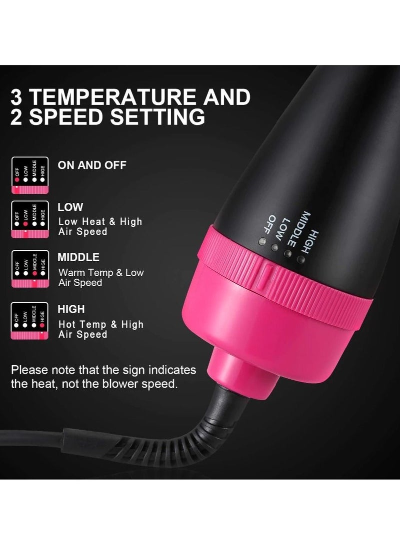 One Step Hair Dryer and Volumizer, 2 in 1 Salon Hot Air Styling Paddle Brush Negative Ion Generator Hair Straightener Curler - Image 4