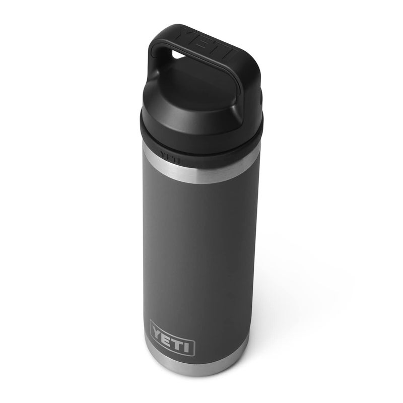 YETI Rambler 18 oz Bottle, Leakproof, Vacuum Insulated, Stainless Steel with Chug Cap, Charcoal - Image 3
