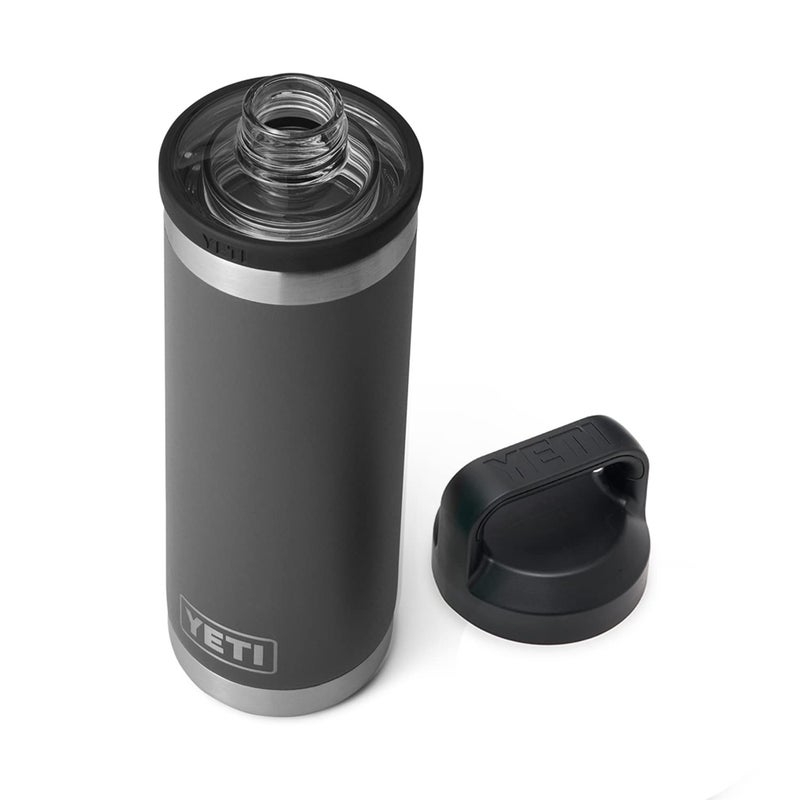 YETI Rambler 18 oz Bottle, Leakproof, Vacuum Insulated, Stainless Steel with Chug Cap, Charcoal - Image 1