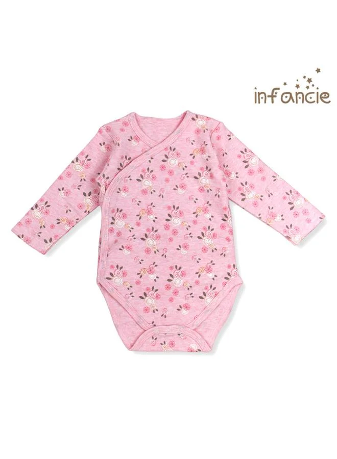 infancie Pack Of 2 - Floral Print Front Wrap Bodysuit