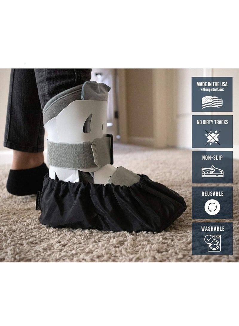 2Pack Fracture Walking Boot Cover, Waterproof Shoe Covers with Waterproof Coating Non-Slip Medical Boot Covers - Image 2